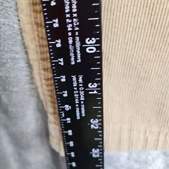 Lands' End Mens Traditional 38 Long 5 Pocket Corduroy Pants beige tapered - Picture 3 of 11